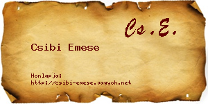 Csibi Emese névjegykártya