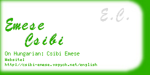 emese csibi business card